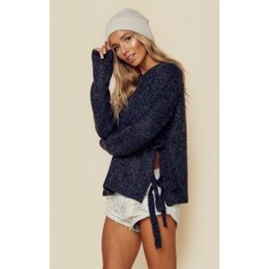 💕ASTR THE LABEL Lexie Side Tie Oversized Sweater